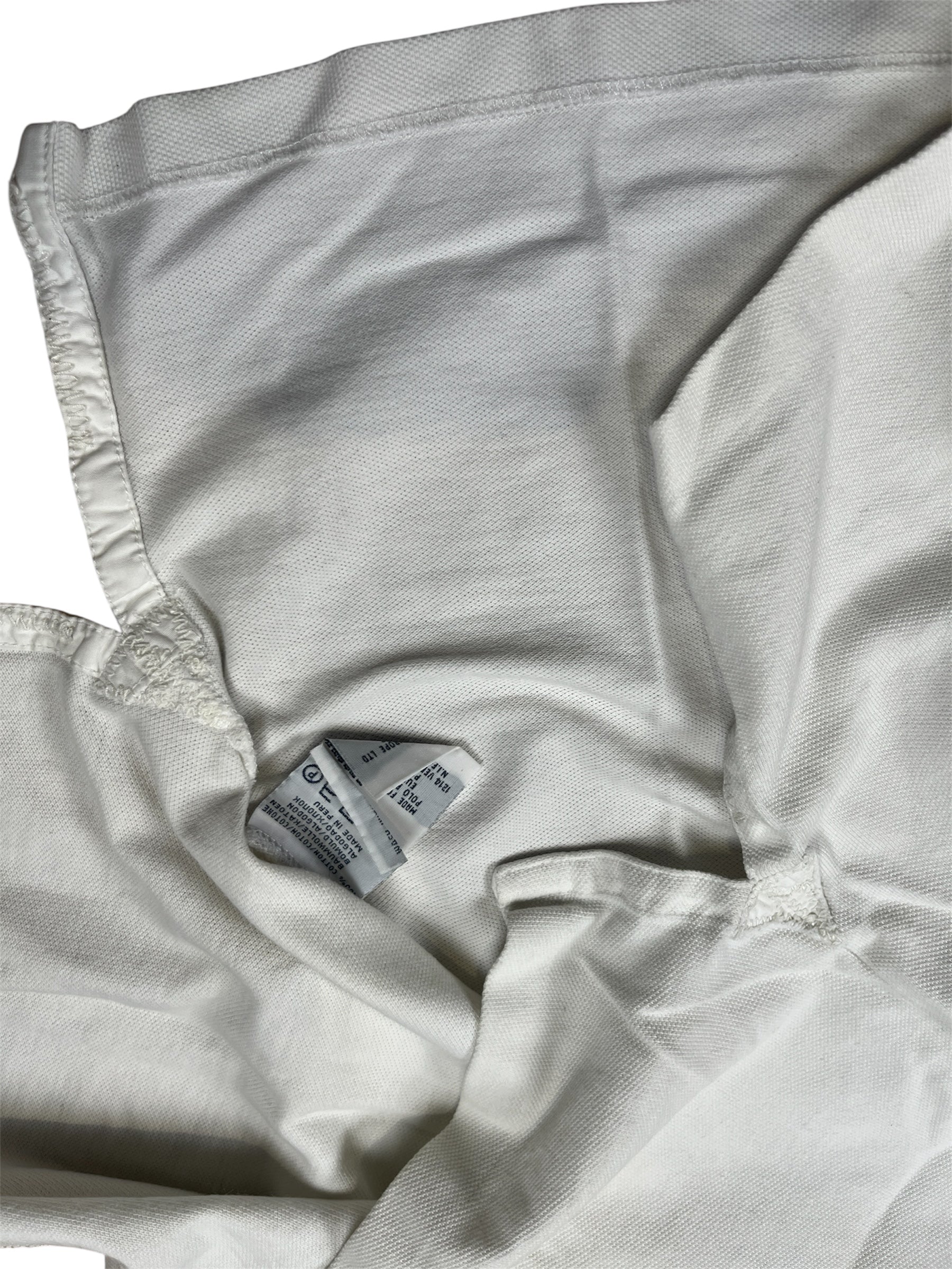 0053Ralph Lauren Polo Shirt - Weiß - Größe L y2k
