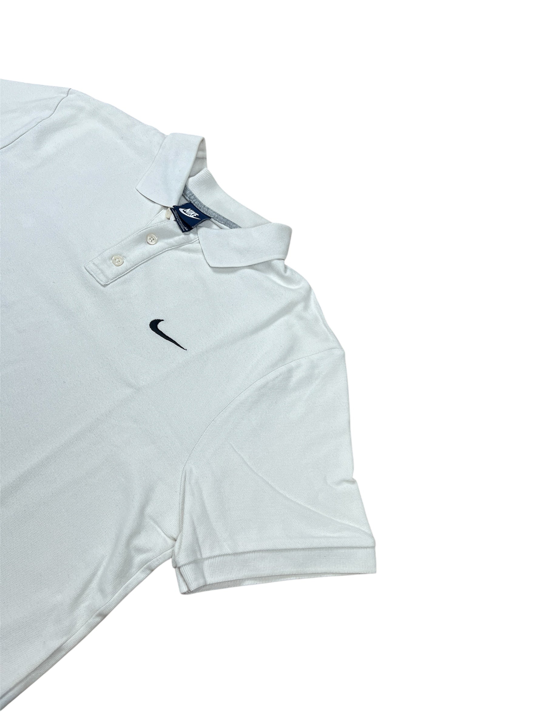 0055Vintage Nike Polo - Weiß - Sportlicher Klassiker mit Style XL Top Zustand 90er