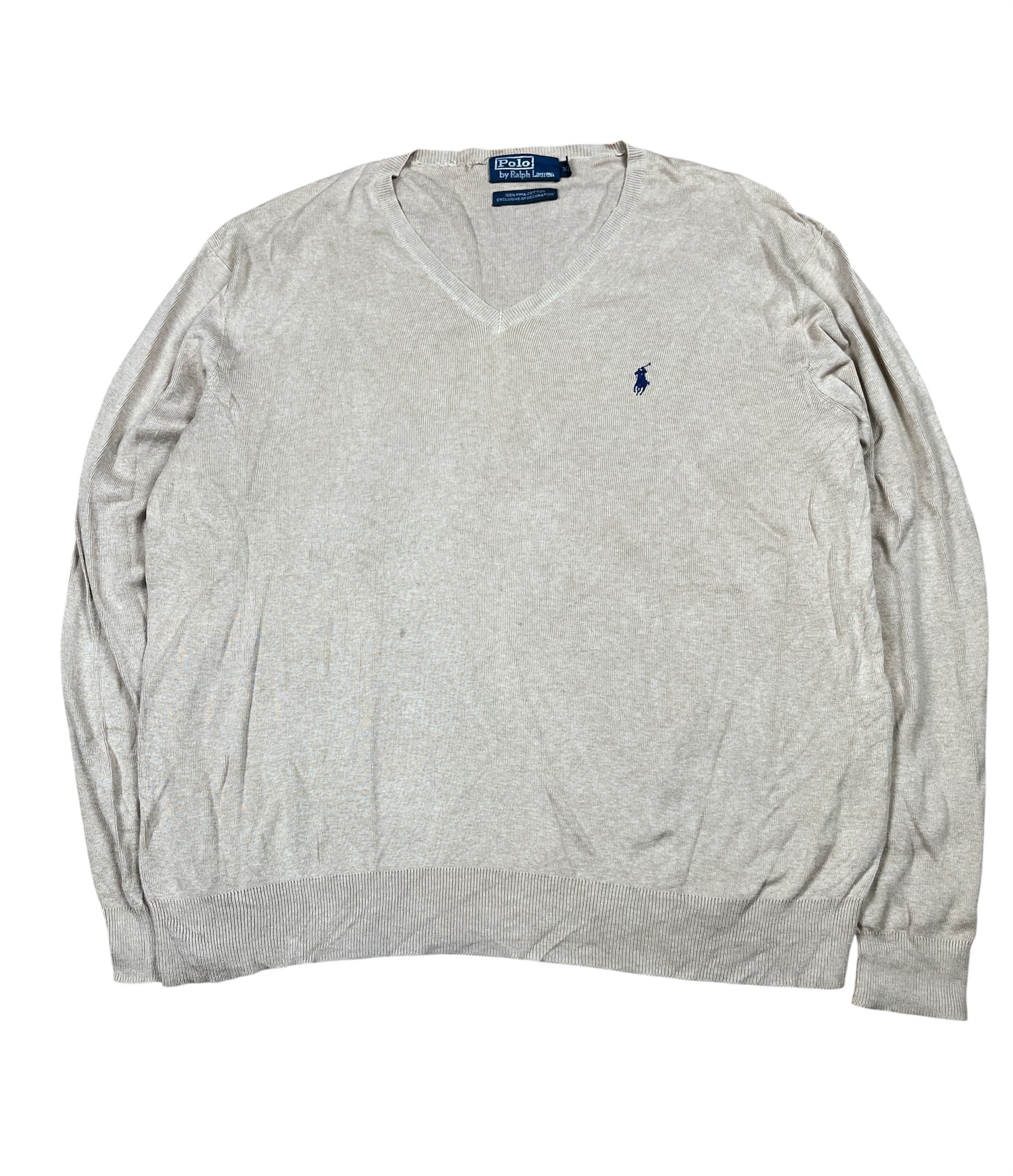 0067Vintage Ralph Lauren Pullover - Größe XL - zeitlos elegant in Beige