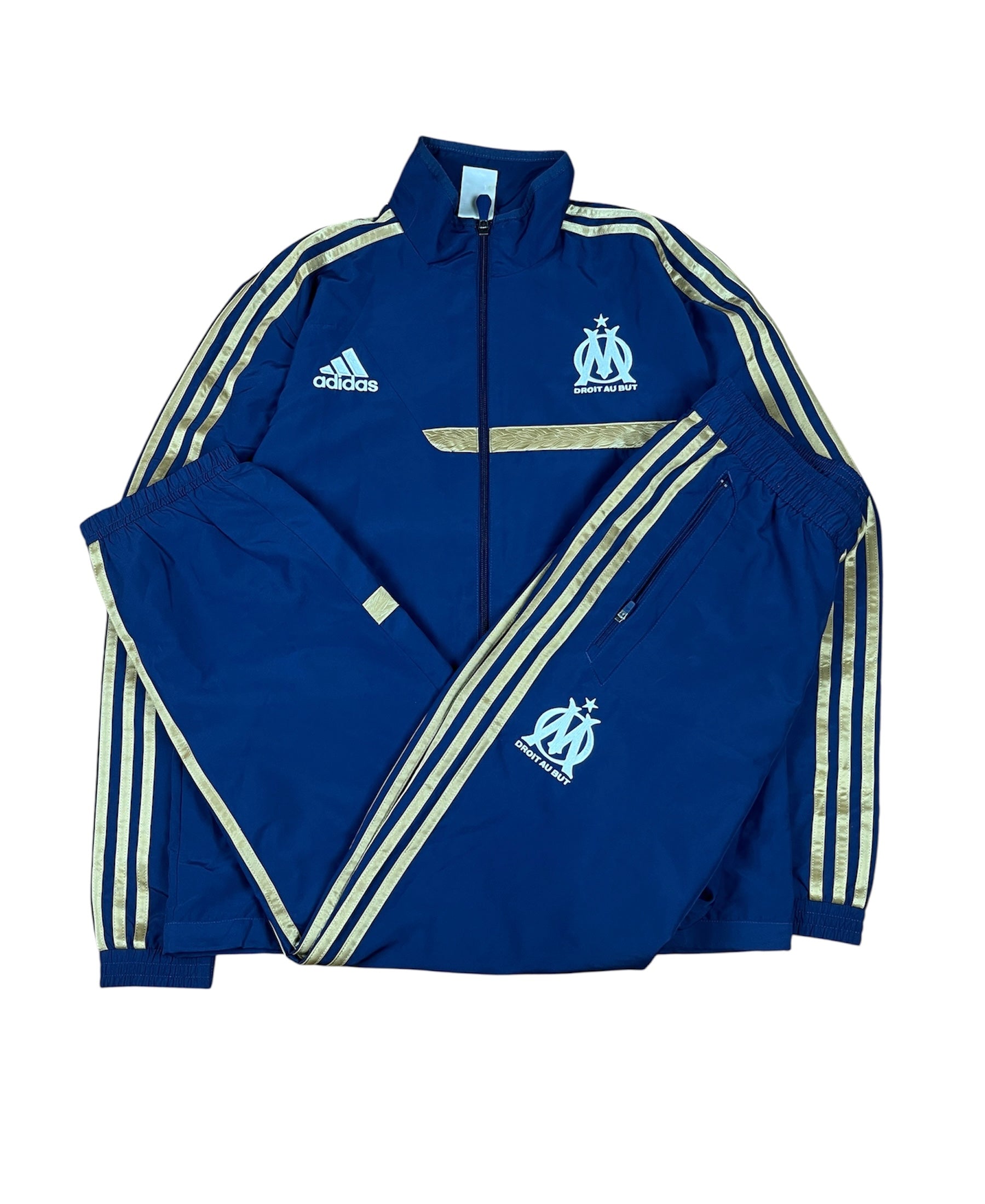 0060 Vintage Adidas Olympique de Marseille
Trainingsanzug - Größe S (blau)