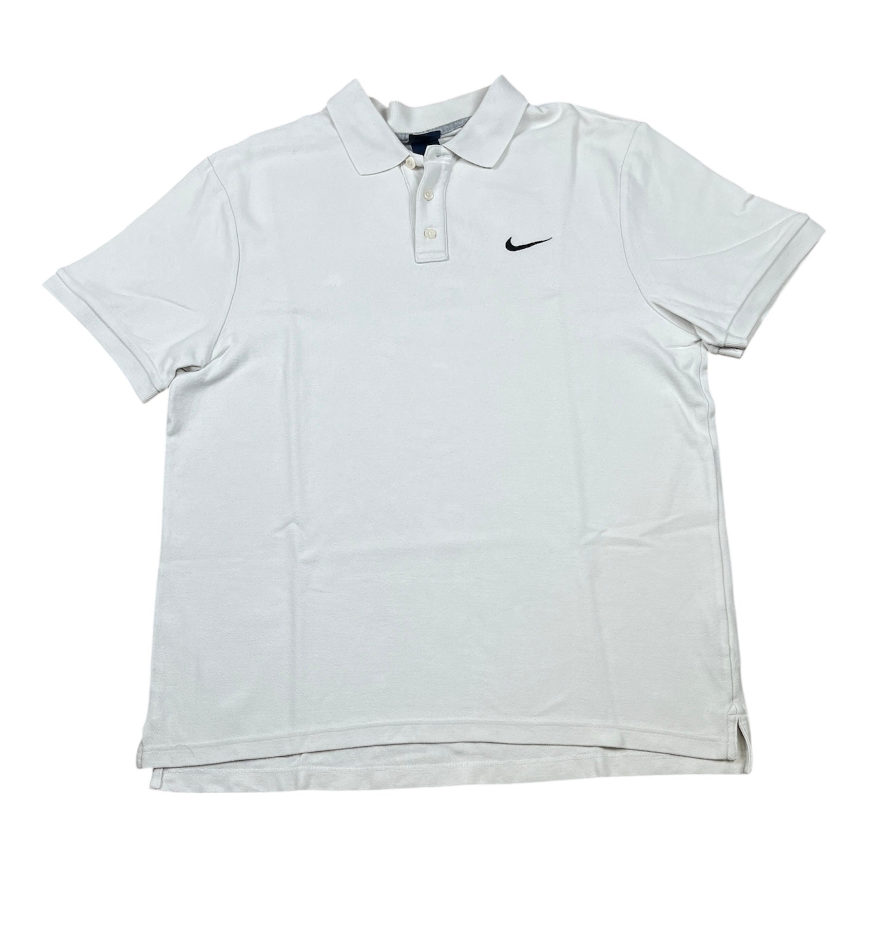 0055Vintage Nike Polo - Weiß - Sportlicher Klassiker mit Style XL Top Zustand 90er