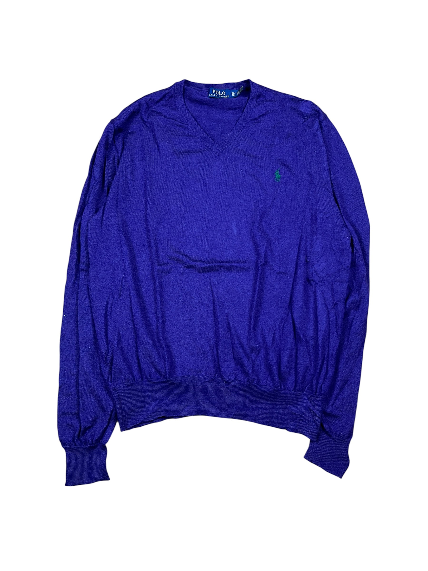 0073Vintage Ralph Lauren Pullover - Große S - seltener Lilaton & klassischer Premium-Look