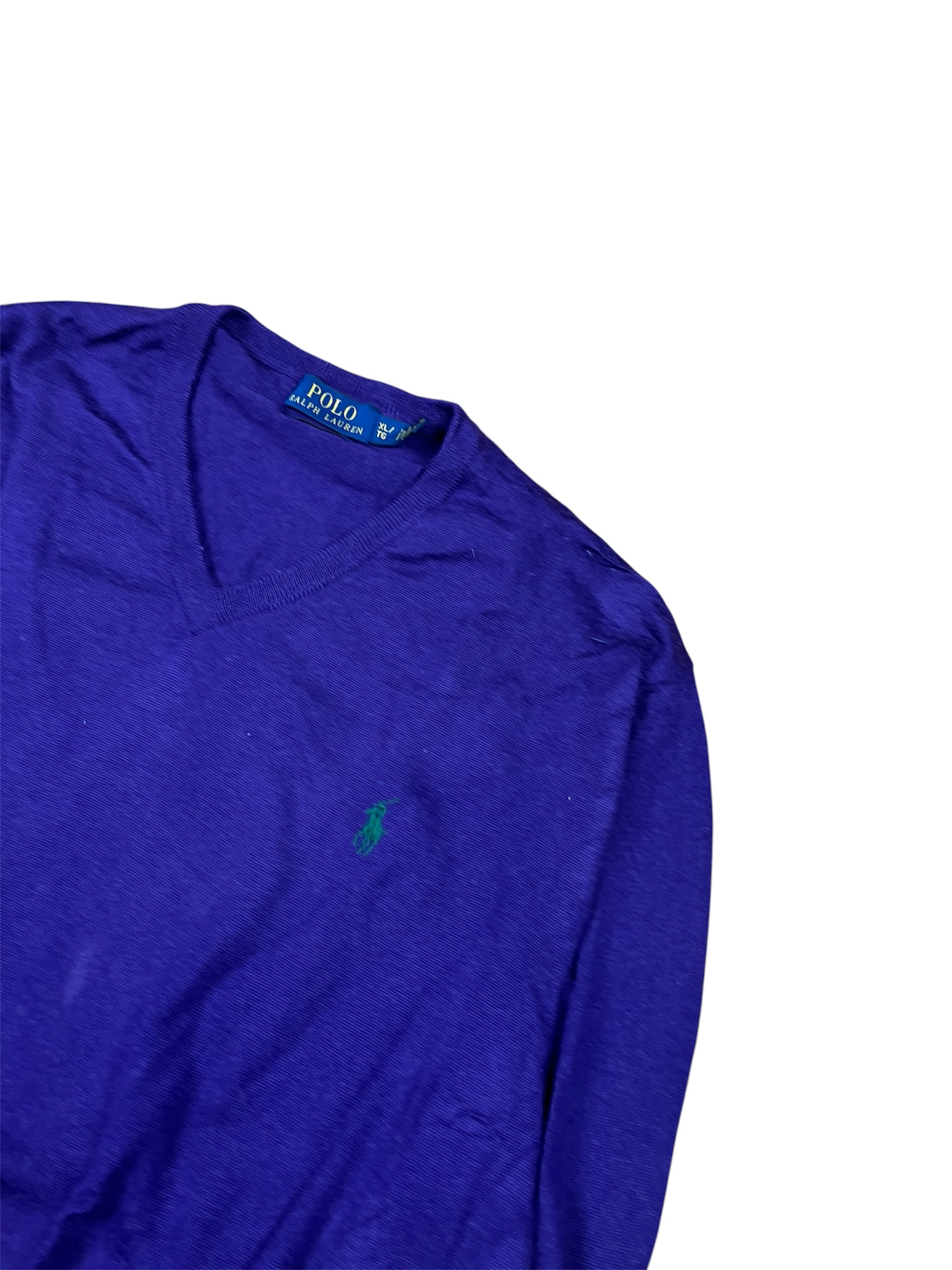 0073Vintage Ralph Lauren Pullover - Große S - seltener Lilaton & klassischer Premium-Look