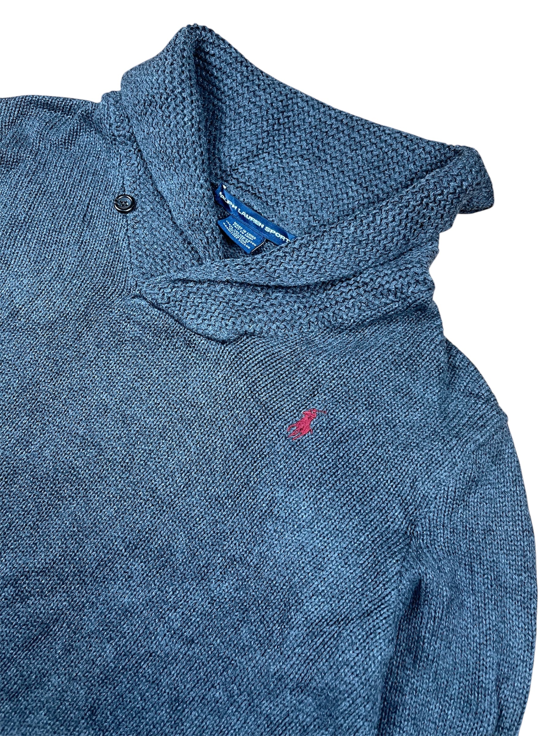 0075 Vintage Ralph Lauren Pullover - Größe XL - zeitloser Grauton & klassischer Premium-Look