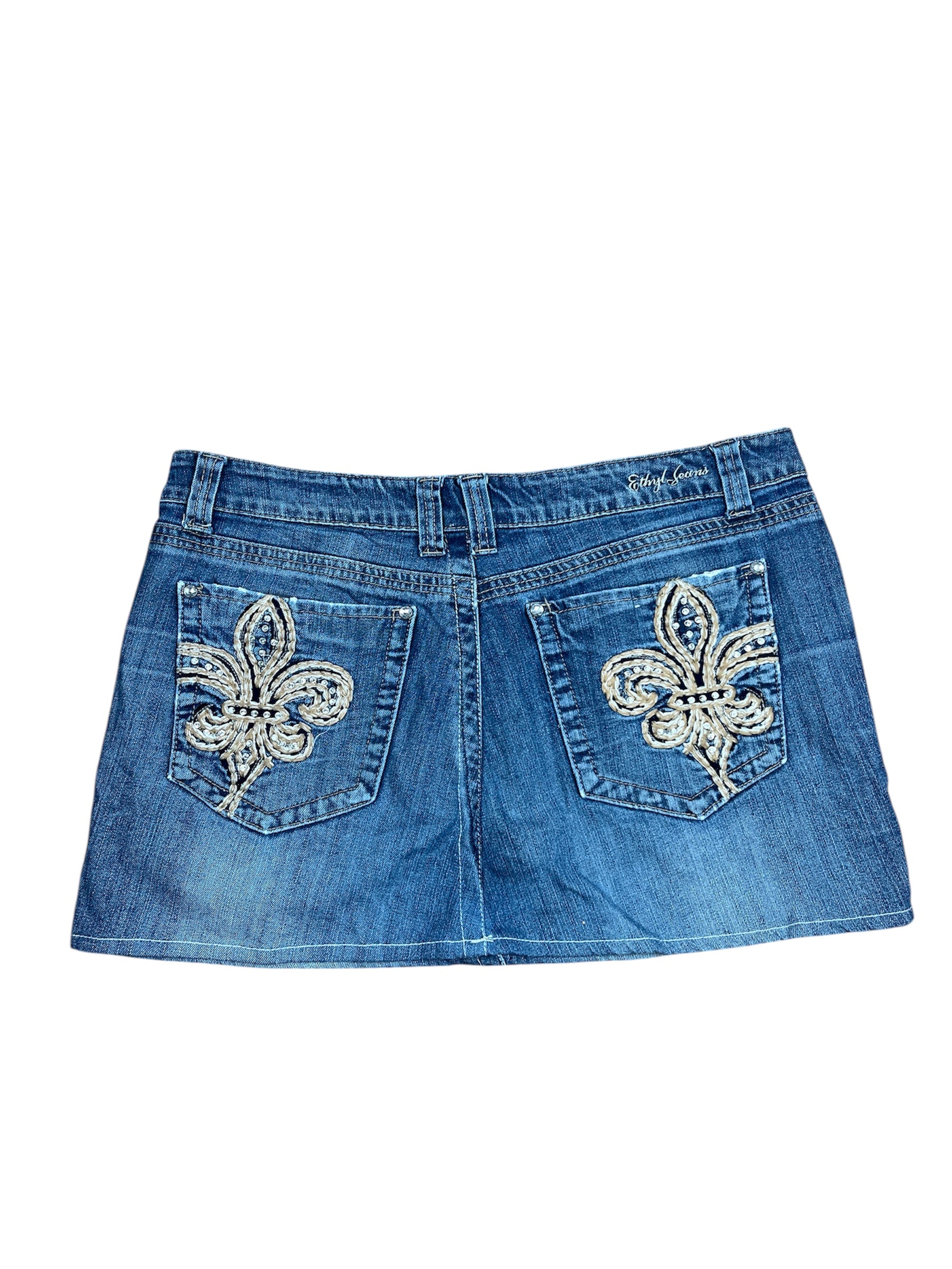 0137 Vintage Y2K Denim Rock im Used-Look miss
me
M / 38 / 10