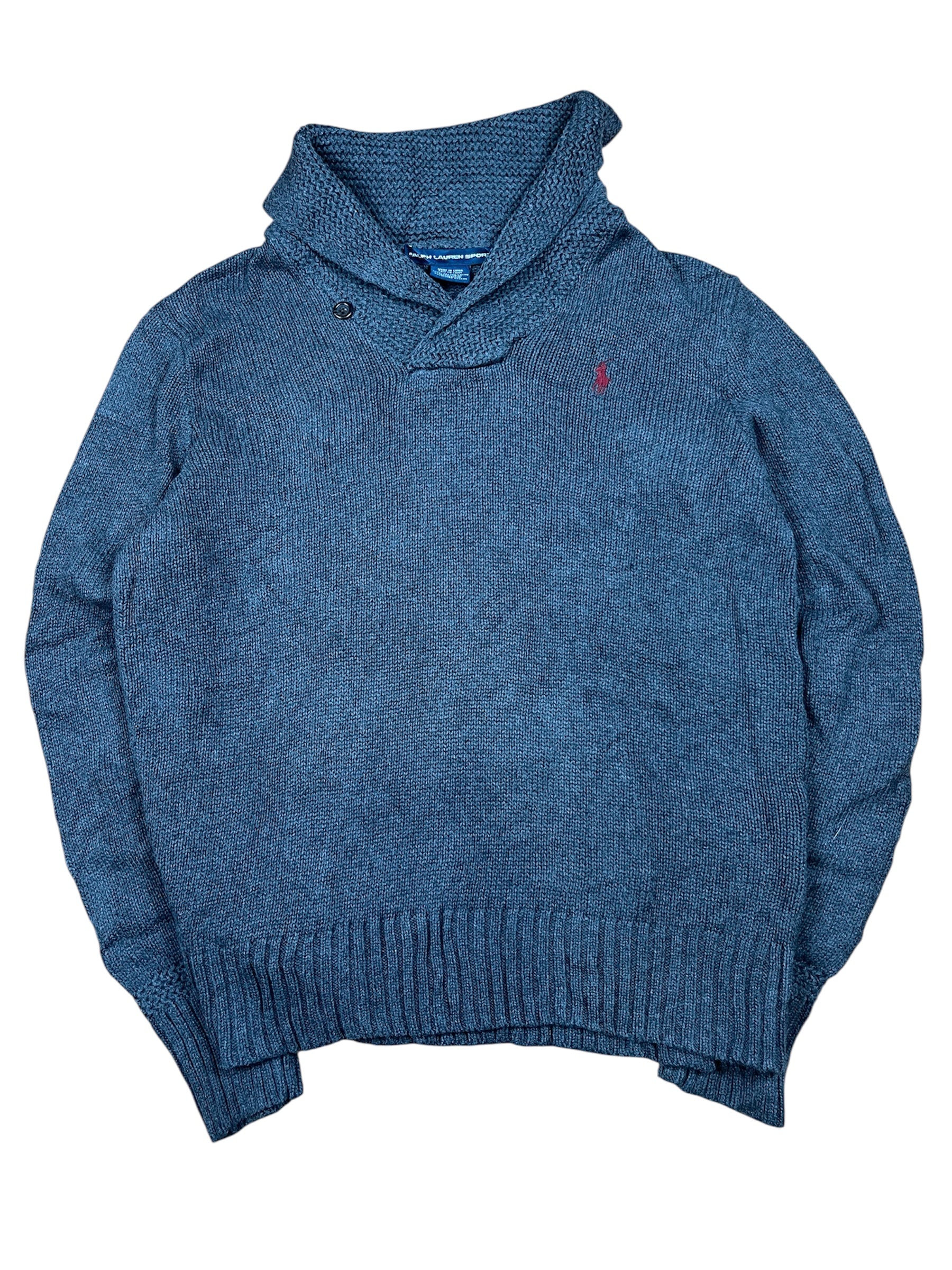 0075 Vintage Ralph Lauren Pullover - Größe XL - zeitloser Grauton & klassischer Premium-Look
