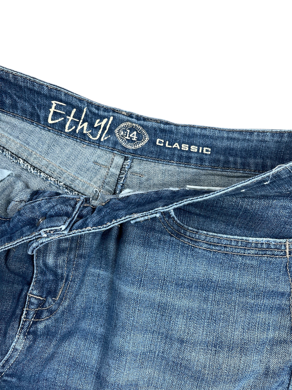 0137 Vintage Y2K Denim Rock im Used-Look miss
me
M / 38 / 10